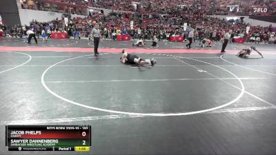 160 lbs Quarterfinal - Sawyer Dannenberg, Sarbacker Wrestling Academy vs Jacob Phelps, Cadott