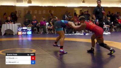 68 kg Quarterfinal - Alexandria Junis Glaude, USA vs Kaylynn Albrecht, USA