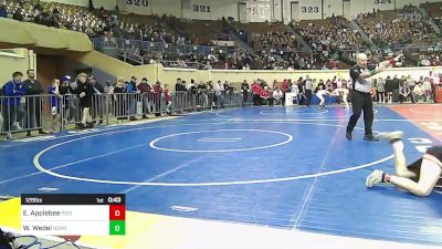 128 lbs Consi Of 8 #1 - Ethan Applebee, Piedmont vs Walker Wedel, Norman North