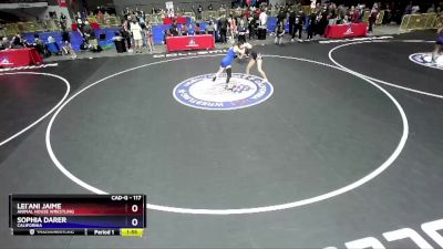 117 lbs Champ. Round 1 - Lei`ani Jaime, Animal House Wrestling vs Sophia Darer, California