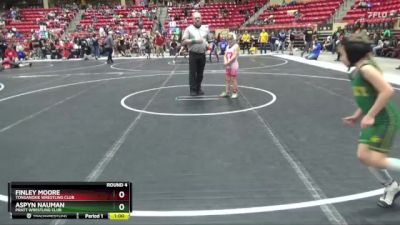 60 lbs Round 4 - Aspyn Nauman, Pratt Wrestling Club vs Finley Moore, Tonganoxie Wrestling Club