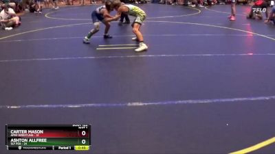 75 lbs Quarterfinal - Carter Mason, Apex Wrestling vs Ashton Allfree, Sly Fox