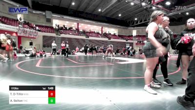 170 lbs Round Of 16 - Taelor Dorr-Tillia, Nixa High School vs Aubrey Bolton, McLain High School Girls