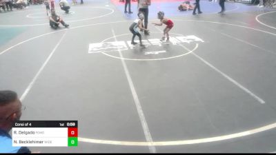 43 lbs Consi Of 4 - Romeo Delgado, Pomona Elite WC vs Noah Becklehimer, Widefield WC