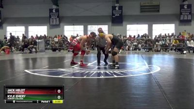 285 lbs Quarterfinal - Kyle Emery, Adrian College vs Jack Heldt, Wabash College