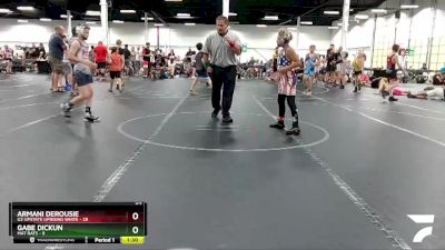 84 lbs Round 6 (8 Team) - Armani Derousie, U2 Upstate Uprising White vs Gabe Dickun, Mat Rats