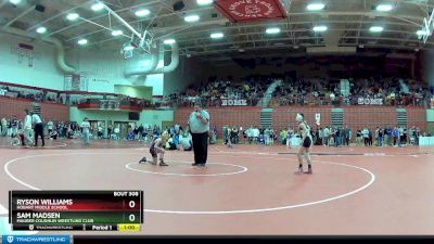 70 lbs Champ. Round 1 - Ryson Williams, Hobart Middle School vs Sam Madsen, Maurer Coughlin Wrestling Club