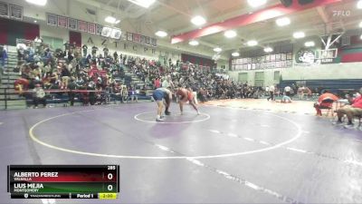 285 lbs Champ. Round 2 - Alberto Perez, Valhalla vs Lius Mejia, Montgomery