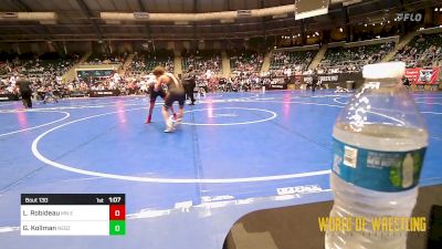 130 lbs Semifinal - Lachlan Robideau, MN Elite vs George Kollman, Nebraska Boyz