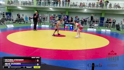 49kg Quarterfinal - Victoria Stefanov, Edmonton WC vs Nevis Saunders, Coast WA