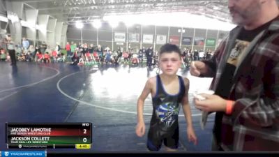 67 lbs Cons. Round 4 - Jacobey Lamothe, Mat Demon Wrestling Club vs Jackson Collett, Team Real Life Wrestling