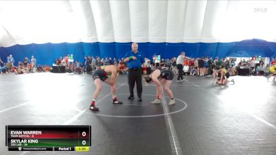 144 lbs Round 7 (8 Team) - Skylar King, 330 Lab vs Evan Warren, Team Gotcha