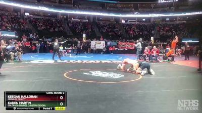 150-2A Cons. Round 2 - Keegan Halloran, Crowley County vs Kaden Martin, Colorado Springs Christian School