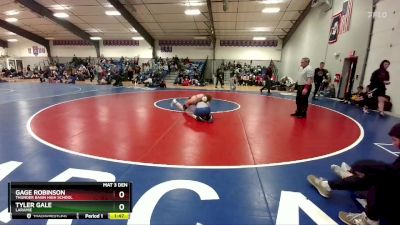 165 lbs Quarterfinal - Gage Robinson, Thunder Basin High School vs Tyler Gale, Laramie