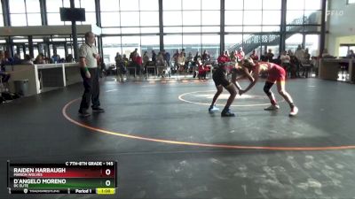 145 lbs Round 2 - Raiden Harbaugh, Marion Wolves vs D`Angelo Moreno, DC Elite