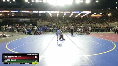 2A 113 lbs Quarterfinal - Jacob Bucci, Clay vs Pedro Sifuentes, East River