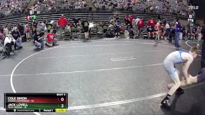 100 lbs Semis & 1st Wrestleback (8 Team) - Cole Simon, Kansas Copperhead vs Jack Lovell, Team Oregon