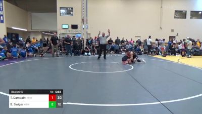 120 lbs Rr Rnd 2 - Tomas Campain, Warrior RTC K-8 vs Brycen Swiger, Westshore WC K-8