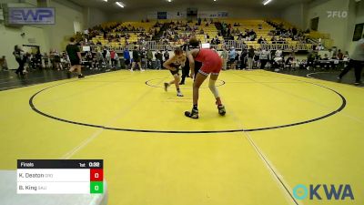 92 lbs Final - Kiowyn Deaton, Grove vs Boston King, Salina