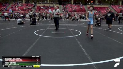 105 lbs Cons. Round 4 - Kolt Demel, Derby Wrestling Club vs Gabriel Oliveira, Greater Heights Wrestling