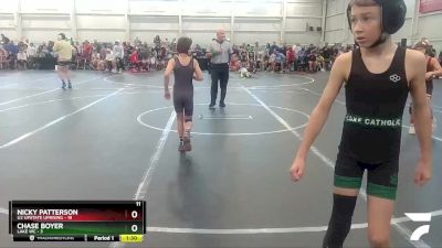 64 lbs Round 1 (8 Team) - Nicky Patterson, U2 Upstate Uprising vs Chase Boyer, Lake WC