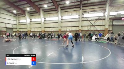 195 lbs Semifinal - Matthew Cambell, Cougars Wrestling Club vs Collin Webb, Sanderson Wrestling Academy