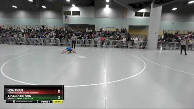 120 lbs Cons. Round 3 - Aidan Carlson, Pinnacle Wrestling Club vs Hoa Phan, Tom Eagle Wrestling Academy