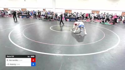 63 kg Rnd Of 32 - Benjamin Hernandez, Team Thunder Wrestling Club vs Rhett Koenig, Combat W.C. School Of Wrestling