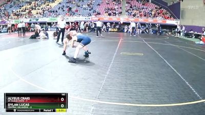 141 lbs Semis & 3rd Wb (16 Team) - Dylan Lucas, Central Oklahoma vs Alyeus Craig, St. Cloud State