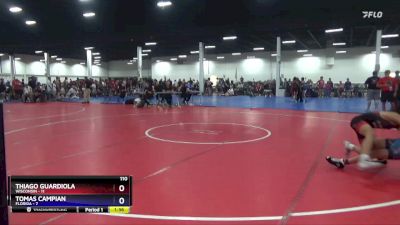 110 lbs Semis & 1st Wrestleback (8 Team) - Thiago Guardiola, Wisconsin vs Tomas Campian, Florida