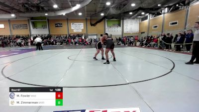 215 lbs Round Of 32 - Malachi Fowler, Windham-CT vs Mathew Zimmerman, Barrington