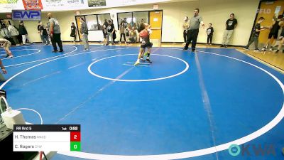 64 lbs Rr Rnd 5 - Hollis Thomas, Wagoner Takedown Club vs Carter Rogers, Coweta Tiger Wrestling