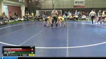 85 lbs Round 2 (6 Team) - Coy Mehlert, Iowa Black vs Cayson Westendorf, Iowa Red