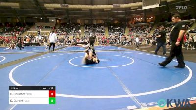 76 lbs Quarterfinal - Blake Goucher, Prodigy Elite vs Colton Durant, Team Tulsa Wrestling Club