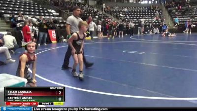 65 lbs Cons. Semi - Easton Landas, Sebolt Wrestling Academy vs Tyler Caniglia, Nebraska Boyz