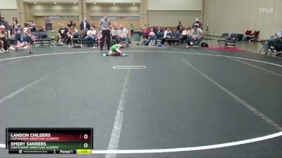 52 lbs Round 4 - Emery Sanders, Contenders Wrestling Academy vs Landon Childers, Contenders Wrestling Academy