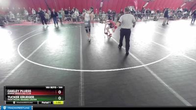 144 lbs Cons. Round 3 - Oakley Pluess, Rapids Wrestling Club vs Tucker Krueger, Team Nazar Training Center