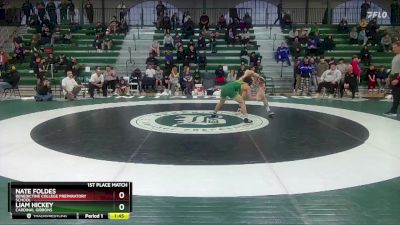 132 lbs 1st Place Match - Liam Hickey, Cardinal Gibbons vs Nate Foldes, Benedictine College Preparatory School