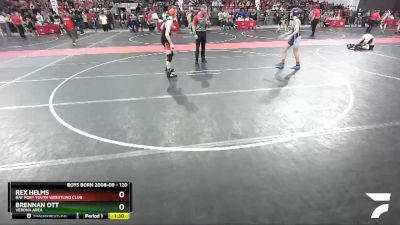 120 lbs Cons. Round 4 - Brennan Ott, Verona Area vs Rex Helms, Bay Port Youth Wrestling Club