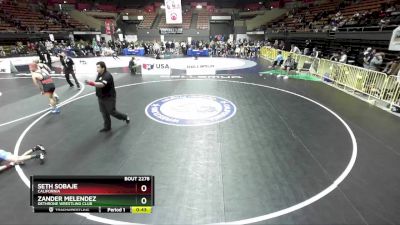 71 lbs Semifinal - Zander Melendez, Dethrone Wrestling Club vs Seth Sobaje, California