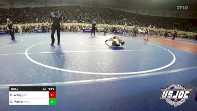 64 lbs Quarterfinal - Karson Waag, Keystone Wrestling Club vs Samuel Martin, Waco Wrestling Academy