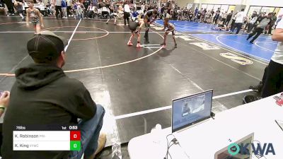 76 lbs Round Of 16 - King Robinson, Pin-King All Stars vs Kase King, Verdigris Youth Wrestling