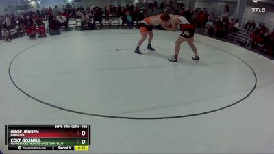 193 lbs Cons. Round 3 - Gage Jensen, Nebraska vs Colt Gosnell, Midwest Destroyers Wrestling Club