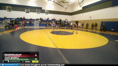 83 lbs Cons. Semi - Owen Bendele, Inland Northwest Wrestling Training Center vs Mackenzie Dolan, Team Real Life Wrestling