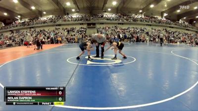 90 lbs Cons. Round 2 - Lawsen Steffens, Jackson County Wrestling-AAA vs Nolan Dapron, Bonhomme Wrestling-AAA 