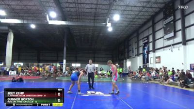 150 lbs Quarterfinals (8 Team) - Gunner Horton, REAL LIFE WRESTLING CLUB vs Joey Kemp, SLAUGHTER HOUSE WRESTLING CLUB