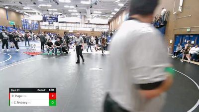 100 lbs 5th Place Match - Creedyn Nyberg, Cougars Wrestling Club vs Pedro Puga, Top Of Utah