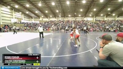 96 lbs Cons. Round 3 - Colton Christensen, Altamont Longhorn Wrestling vs Ryker Fowler, Champions Wrestling Club