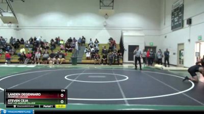 174 lbs Cons. Round 3 - Landen DeGennaro, Moorpark College vs Steven Ceja, East Los Angeles College