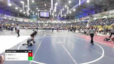 69 lbs Quarterfinal - Kal-el Bettis, Knights Youth Wrestling vs John (JJ) Martinez, Pomona Elite